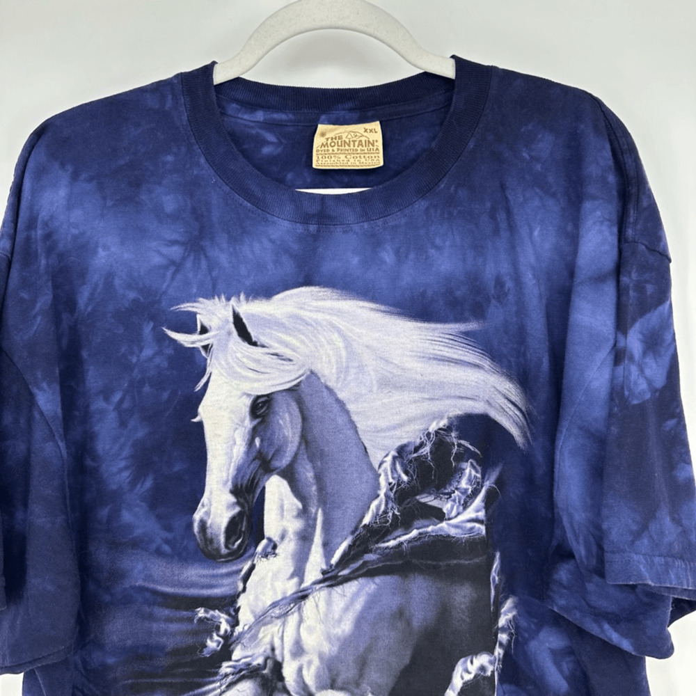 Vintage Y2K Mountain White Horse Pentound T-Shirt 2X Graphic Print - Picture 5 of 9